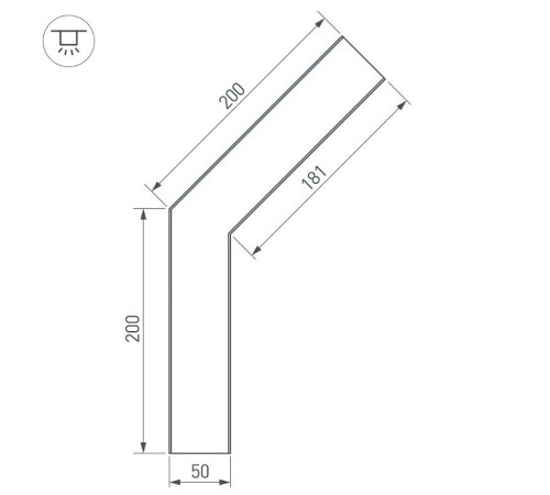 Угол SL-LINE-5035-135 (arlight, Металл)  030113  Arlight