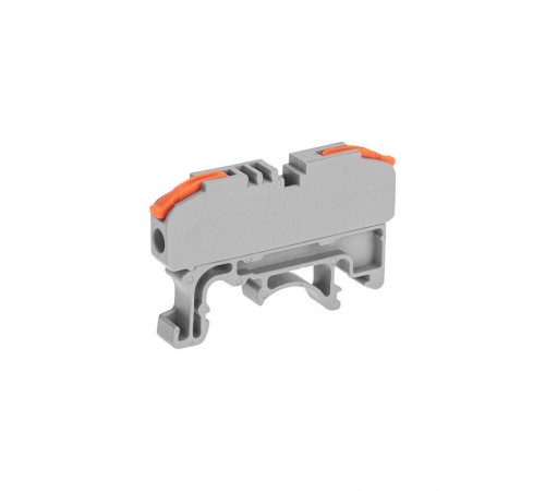 Клемма СМК 222-421D проходная 1-полюсная, с креплением на DIN-рейку (0,08-4 мм), серая (5 шт./уп.)  07-6263-1-05  REXANT