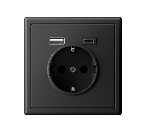 ArtGallery Базальт Розетка 16А с 2 USB A+C, 5В/2,4А/3,0А, 2х5В/1,5А, механизм  GAL001432  SE