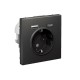 ArtGallery Базальт Розетка 16А с 2 USB A+C, 5В/2,4А/3,0А, 2х5В/1,5А, механизм  GAL001432  SE