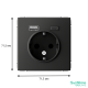 ArtGallery Базальт Розетка 16А с 2 USB A+C, 5В/2,4А/3,0А, 2х5В/1,5А, механизм  GAL001432  SE
