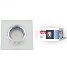 Светильник декор.встр Luciole DLS-L113 GU5.3 CHROME/MATT CLEAR квадр GU5.3 доп.LED подсветка 3Вт металл/стекл. Хром/мат+прозр  UL-00000366  Fametto