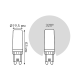 Лампа светодиодная G9 AC185-265V 5,5W 550lm 4100K керамика диммируемая LED 1/10/200  107309255-D  Gauss