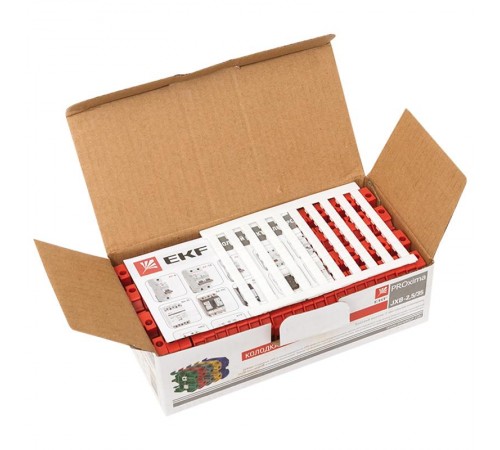 Колодка клеммная JXB-2.5/35 красная EKF PROxima  plc-jxb-2.5/35r  EKF