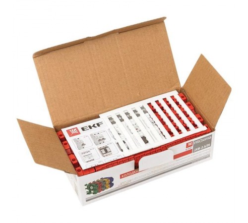 Колодка клеммная JXB-2.5/35 красная EKF PROxima  plc-jxb-2.5/35r  EKF