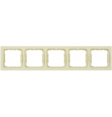 BOLERO Q1 кремовый Рамка 5-местная квадратная РУ-5-БК  EMB52-K33-Q1  IEK