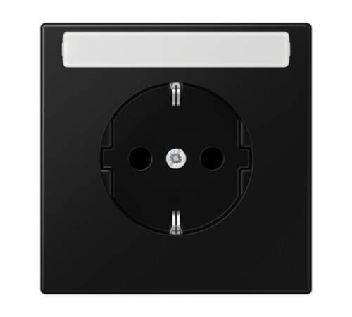 Розетка SCHUKO® с полем для надписи; дюропласт; черный матовый   LS1520NASWM  Jung
