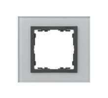Simon 82 Рамка декоративная, 1 пост, S82 Nature, Стекло, серый-графит  82817-35  Simon