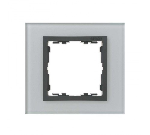 Simon 82 Рамка декоративная, 1 пост, S82 Nature, Стекло, серый-графит  82817-35  Simon