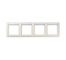 Рамка 4-кратная с полем для надписи для горизонтальной установки; слоновая кость  AS5840NA  Jung