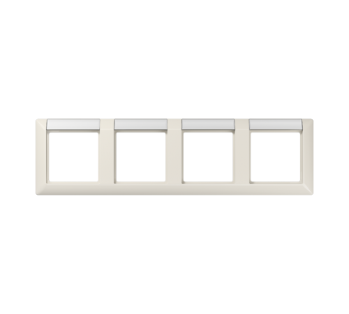 Рамка 4-кратная с полем для надписи для горизонтальной установки; слоновая кость  AS5840NA  Jung