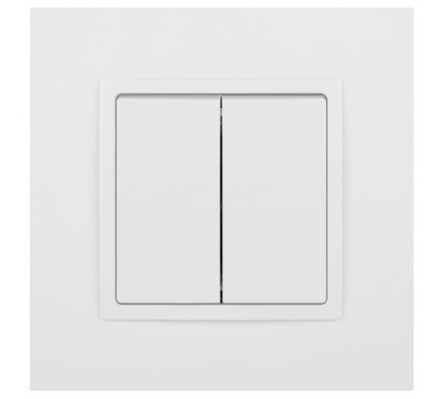 Переключатель Elegance 14-1112-01М перекрёстный двойной, 10АХ-250В, белый матовый  Б0065795  ЭРА