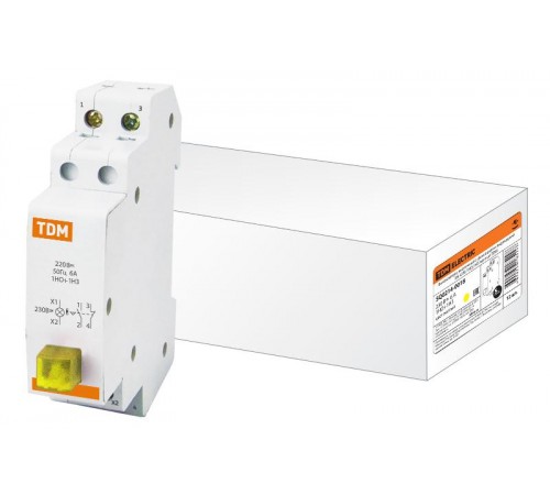 Выключатель кнопочный c фиксацией и индикацией ВК-47M 1НО;1НЗ желтый   SQ0214-0018  TDM