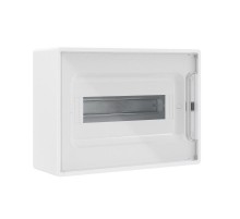 Щиток 12 мод настенный FRAME, белый, с прозрачной дверцей, с 2 шинами  PEN на 6 и 8 отв.  F12W1WT  DKC