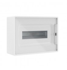 Щиток 12 мод настенный FRAME, белый, с прозрачной дверцей, с 2 шинами  PEN на 6 и 8 отв.  F12W1WT  DKC