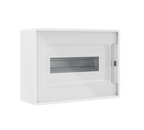 Щиток 12 мод настенный FRAME, белый, с прозрачной дверцей, с 2 шинами  PEN на 6 и 8 отв.  F12W1WT  DKC