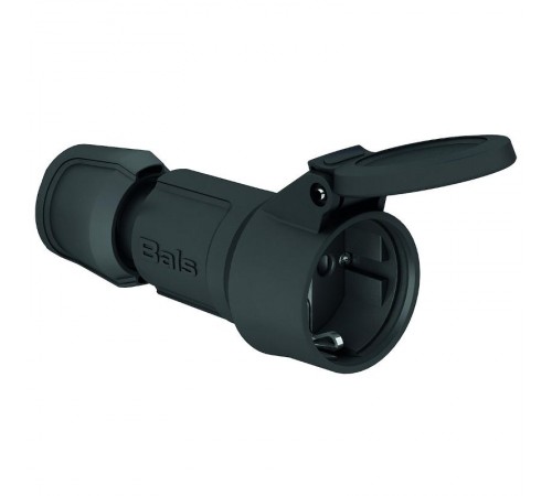 Розетка кабельная Schuko 16A 3p(2P+E) 250V IP54 черный MULTI-GRIP 7488 I 7488-Bals I Bals