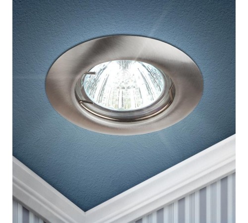 Светильник точечный встраиваемый под лампу ST3 50Вт MR16 сатин никель штампованный  C0043803  ЭРА