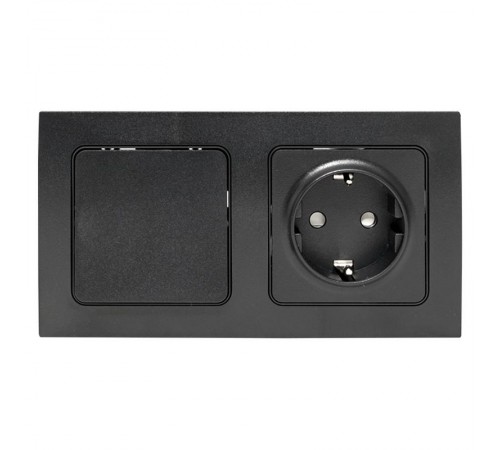 Стокгольм Рамка 2-местная черная EKF PROxima   EXM-G-303-30  EKF