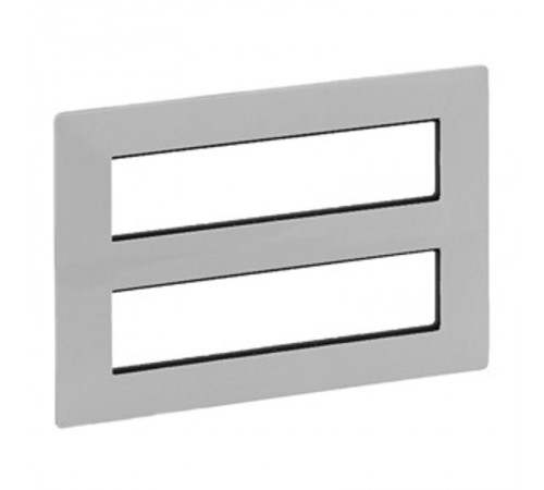 Valena LIFE Алюминий Рамка для модульных устройств Mosaic 2x4x2 модуля  752346  Legrand