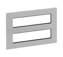 Valena LIFE Алюминий Рамка для модульных устройств Mosaic 2x4x2 модуля  752346  Legrand