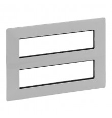 Valena LIFE Алюминий Рамка для модульных устройств Mosaic 2x4x2 модуля  752346  Legrand