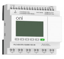 ПЛК 430 Модуль ЦПУ 4 DI 8 UI 6 RO 24В DC EP с экраном  PLC-430-CPU-12U06R-1DC-00  ONI