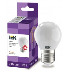 Лампа светодиодная G45 шар матовая 7Вт 230В 4000К E27 серия 360°  LLF-G45-7-230-40-E27-FR  IEK