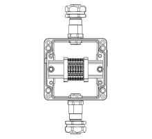 Взрывозащищенная клеммная коробка из алюминия TBE-A-12-(6xCBC.2)-1xKAEPM2MHK-20(A)-1xKAEPM2MHK-20(C)1Ex e IIC Т5 Gb / Ex tb IIICT95°C Db IP66  1201.1