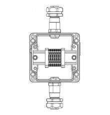 Взрывозащищенная клеммная коробка из алюминия TBE-A-12-(6xCBC.2)-1xKAEPM2MHK-20(A)-1xKAEPM2MHK-20(C)1Ex e IIC Т5 Gb / Ex tb IIICT95°C Db IP66  1201.1