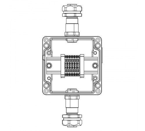 Взрывозащищенная клеммная коробка из алюминия TBE-A-12-(6xCBC.2)-1xKAEPM2MHK-20(A)-1xKAEPM2MHK-20(C)1Ex e IIC Т5 Gb / Ex tb IIICT95°C Db IP66  1201.1