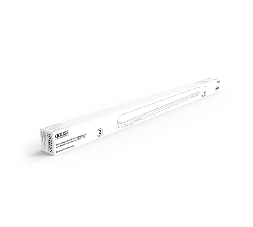 Светильник светодиодный промышленный линейный ССП-176 Elementary IP65 1200*76*66 36W 2850lm 4000K мат 1/12  864225236  Gauss