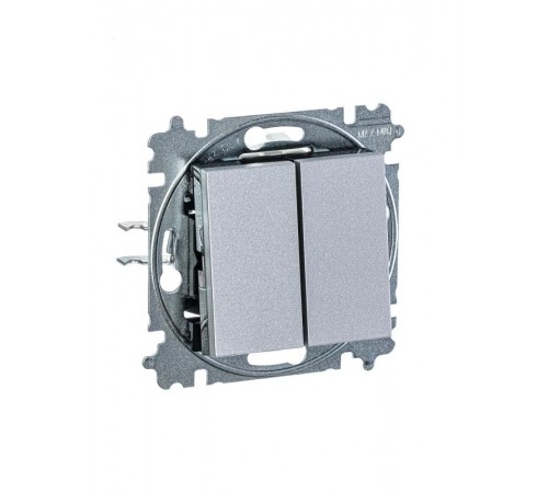 ABB Levit Серебро / дымчатый чёрный Выключатель 2-кл.  3559H-A05445 70W  2CHH590545A6070  ABB