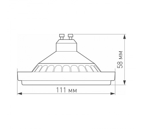 Лампа светодиодная AR111-UNIT-GU10-15W-DIM Day4000 (WH, 120 deg, 230V)  025624  Arlight