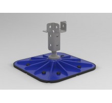 Кровельная опорно-крепежная система 345х345 мм с унив. поворотным 3D соед. для монтажа профиля., алюминий, ГЦ  ОПКЛ-ГВ-345х345-А  Ostec