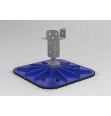 Кровельная опорно-крепежная система 345х345 мм с унив. поворотным 3D соед. для монтажа профиля., алюминий, ГЦ  ОПКЛ-ГВ-345х345-А  Ostec