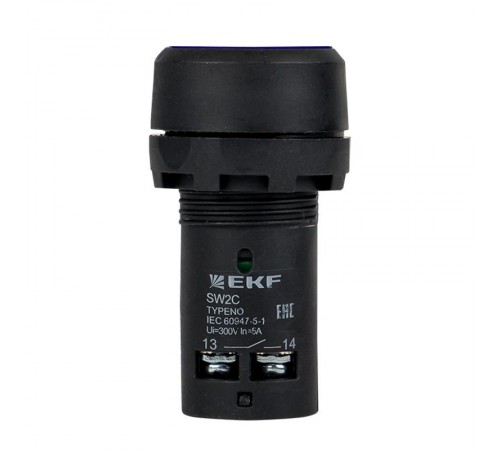 Кнопка SW2C-11 возвратная синяя NO+NC EKF PROxima  sw2c-11s-b  EKF