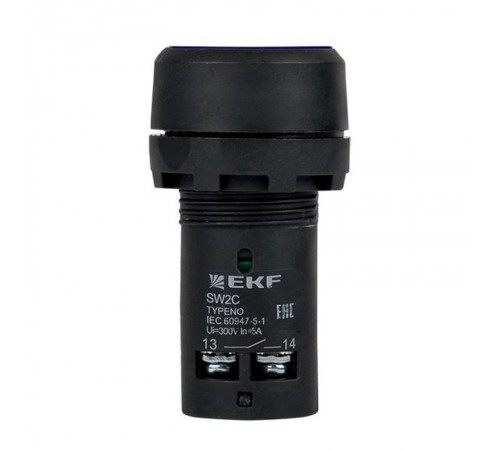 Кнопка SW2C-11 возвратная синяя NO+NC EKF PROxima  sw2c-11s-b  EKF