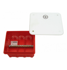 Коробка уравнения потенциалов 120х100х60 (ниша)  д/сплош стен, 13зажимов, 12 вводов, внутр разм 112x92x58,5 мм IP20  КУП1102-И  HEGEL