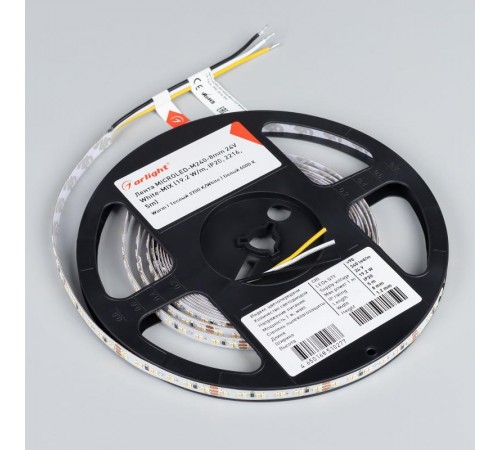 Лента светодиодная MICROLED-M240-8mm 24V White-MIX (19.2 W/m, IP20, 2216, 5m) (arlight, Открытый)  024504(2)  Arlight