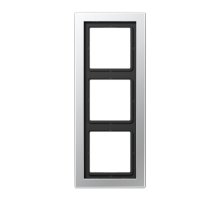 Рамка для вертикальной и горизонтальной установки, 3 поста; металл; алюминий; LS Design  ALD2983  Jung