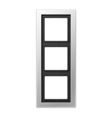 Рамка для вертикальной и горизонтальной установки, 3 поста; металл; алюминий; LS Design  ALD2983  Jung