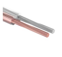 Кабель акустический 2х0,50 мм прозрачный SILICON (м. бухта 10 м)  01-6303-10  REXANT
