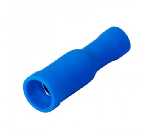 Разъем штекерный изолированный гнездо 4 мм 1.5-2.5 мм (РШи-м 2.5-4/РШИм 2-5-4 ) синий  08-0221  REXANT