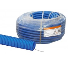 Труба гофрированная ПНД d 25 с зондом (75 м) легкая синяя  SQ0413-0023  TDM