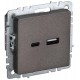 BRITE Розетка USB A+C 18Вт РЮ11-1-БрТБ темная бронза  BR-U22-018-K45  IEK