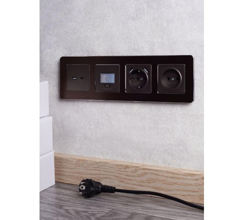 BRITE Розетка USB A+C 18Вт РЮ11-1-БрТБ темная бронза  BR-U22-018-K45  IEK