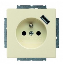 ABB Basic 55 Сл. кость Розетка Schuko 20 EUCBUSB-92-500, 16А, 700 мА  2011-0-6192   2CKA002011A6192  ABB