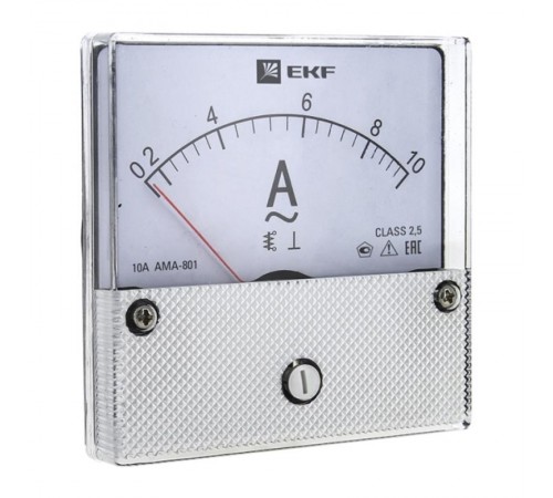 AMA-801 аналоговый на панель (80х80) круглый вырез 50А прямое подкл. PROxima    ama-801-50  EKF