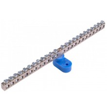 Шина _N_ 63.24 Шина "N" на 24 присоединения 63А на 1 изоляторе стойка  Шина _N_ 63.24  HEGEL